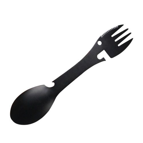 5 in1 Portable Fork Spoon Multi-Function Camping Tool Stainless Steel Titanium Spork Outdoor 5 in1 Portable Fork Spoon Multi-Function Camping Tool Stainless Steel Titanium Spork Outdoor