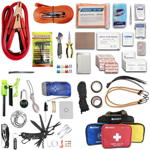QUADKIT ATV Emergency Kit (106 Essential Items) for ATV; UTV; SxS; 4 Wheelers; Quads; Side by Sides; 4x4s; Off-Road | 4-in-1 Kit: Auto Kit; Fi QUADKIT ATV Emergency Kit (106 Essential Items) for ATV; UTV; SxS; 4 Wheelers; Quads; Side by Sides; 4x4s; Off-Road | 4-in-1 Kit: Auto Kit; Fi