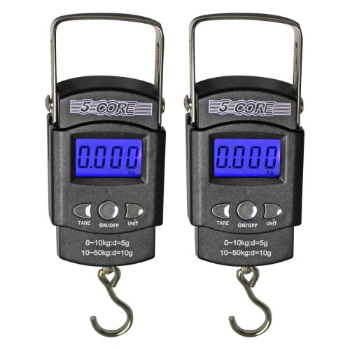5 Core Fish Scale 110 LBS 50 KG Luggage Handheld Portable Electronic Balance Digital Fishing Postal Hanging Hook Scale with 2 AAA Batteries Built-in M 5 Core Fish Scale 110 LBS 50 KG Luggage Handheld Portable Electronic Balance Digital Fishing Postal Hanging Hook Scale with 2 AAA Batteries Built-in M